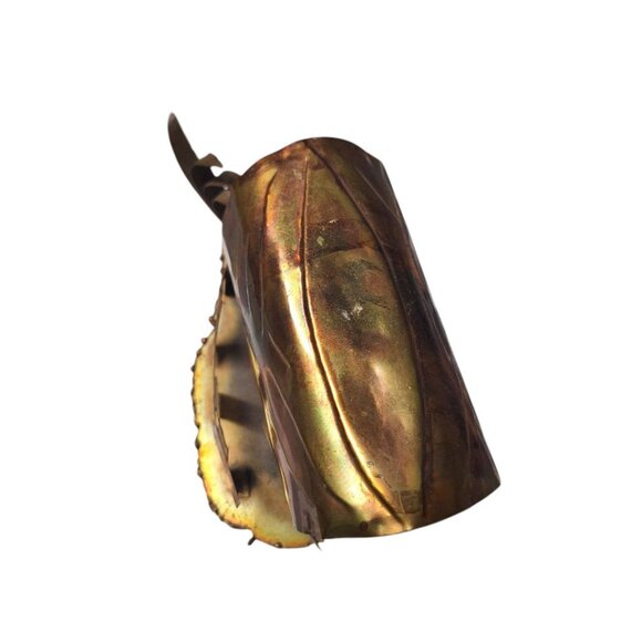 Mixed Metal Covered Wagon Copper Colored Art Decor Sculpture Tin Western Oregon - Picture 5 of 10